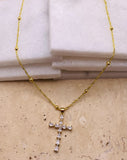 Clear Cross Necklace