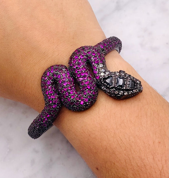 Purple Snake Cuff