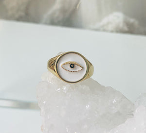 White Eye Ring