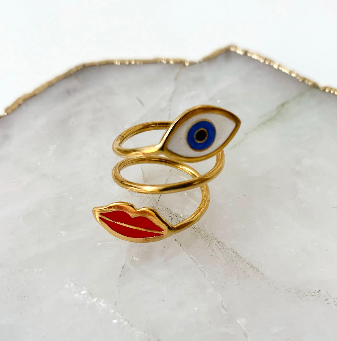 Eyes & Lips Ring