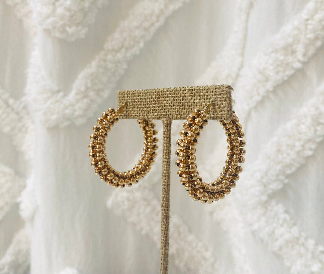 Champagne Medium Hoops