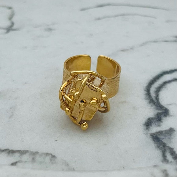 Gold Cube Ring