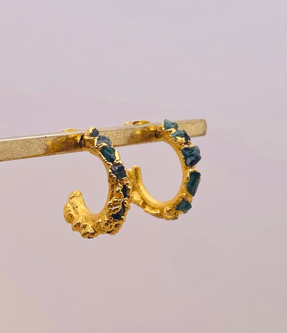 Simple Hoops Esmeralda Earrings