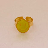 Happy 💛 Face Ring