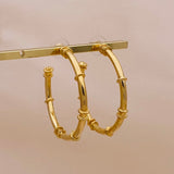 Lines Gold Hoops Earrings
